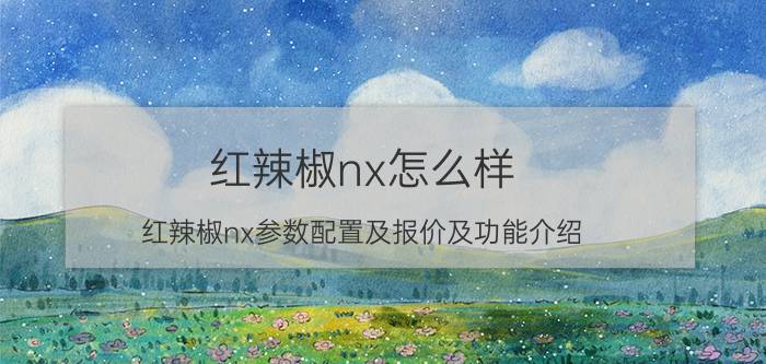 红辣椒nx怎么样 红辣椒nx参数配置及报价及功能介绍